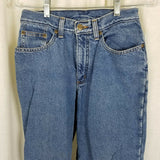 LL Bean Double L Relaxed Fit Fleece Lined Denim Blue Jeans Womens 4R Insulated