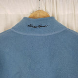 Vintage Eddie Bauer Fleece 1/4 Zip Up Sweater Jacket Womens S Pullover Blue