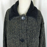 Maralyce Ferree Boutique Faux Fur Herringbone Jacket Blazer Womens S Maine USA