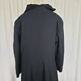 Smiley's Black Winter Wool Long Maxi Skater Peacoat Womens M L Velvet Collar