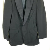 Vintage After Six Strictly Formal Black Satin Tuxedo Sportcoat Jacket Mens 42R