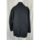 Calvin Klein Double Breasted Black Wool Peacoat Jacket Coat Mens XL Quilted