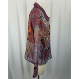 Tantrums Quilted Paisley Tapestry Art To Wear Jacket Blazer Womens L Corduroy