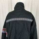 Billy T Southwestern Coat Jacket Black Tribal Womens 1X Plus SF1702JX Aztec Trim
