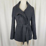 Gap Funnel Neck Belted Tie Double Breasted Twill Short Trench Coat Womens S 2009