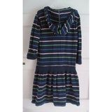 Old Navy Hooded Striped Cinch Tunic Shirt Polo Dress Girls 10 100% Cotton Tshirt