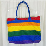 LEVI STRAUSS Rainbow Stripes 1984 USA OLYMPICS Nylon Zip Tote Bag Pride Vintage