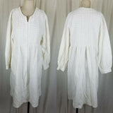 Talbots Intimates White Chenille Terrycloth Step In Midi Robe Womens M Australia