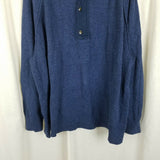 Society of One Hooded Zip Henley Pullover Sweater Mens 3XL Knit Hoodie Cotton