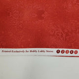 Victorian Floral Wallpaper Look Red Cotton Hobby Lobby Chambray Fabric 1 yard
