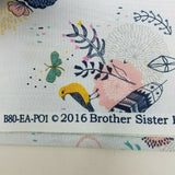 Feathers Birds Ferns Brother Sister Design Studio Fabric 1/2 yard B80-EA-PO1