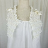 Vintage Radcliffe Babydoll Bridal Gown Flirty Double Chiffon Peignoir Robe Set P