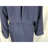 London Fog Cape Top Insulated Belted Buckle Spy Trench Coat Womens 12 Purple