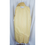 Vintage Claude Havrey Paris Long Maxi Placket Front Yellow Trench Coat Womens S