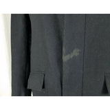 Banana Republic Black Wool Peacoat Coat Mens S Placket Front Charcoal Preppy
