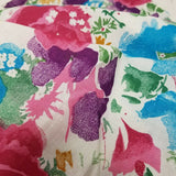 Wamsutta OTC Large Flowers Floral Print Fabric 5+ yards Bright Watercolors Look