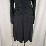 Kay Unger NY Formal Black Sexy Keyhole Bare Back Fitted Slinky Dress Womens 12