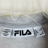 Fila Training Spell Out Logo Full Zip Up Gray Hoodie Sweatshirt Mens M Gray NWT