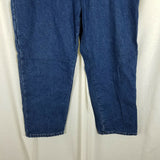 LL Bean Relaxed Fit Plaid Flannel Lined Insulated Denim Blue Jeans Mens 36 36x29