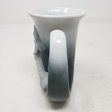 Vintage Manatee Raised 3D Ceramic Coffee Mug Textured Flute Shape Cup Florida