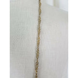 Braided Twisted Gold Rope Length Double Single Strand Chain NECKLACE Vintage
