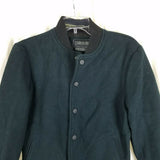 21Men Los Angeles Wool Bomber Jacket Mens XS Black Baseball Varsity Style