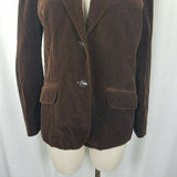 Vintage MCM 70s Prestige Butterfly Brown Velvet Jacket Blazer Womens 12 2 Button
