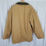 LL Bean Plaid Flannel Lined Insulated Winter Field Jacket Barn Coat Mens XL Tan