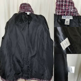 The Tog Shop Petites Woven Mottled Tweed Crosshatch Jacket Blazer Womens 18P