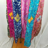 Nepal Silk Patchwork Tribal Ethnic Long Maxi Peasant Prairie Boho Skirt M Loud