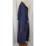 London Fog Cape Top Insulated Belted Buckle Spy Trench Coat Womens 12 Purple