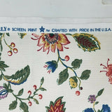 Waverly Longford Jacobean Style Floral Cotton Fabric Material Roses Flowers USA