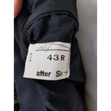 Vintage After Six Black Wool Single Button Tuxedo Suit Jacket TUX Satin Mens 43R