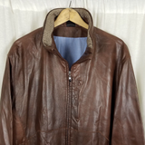 Vintage Tuttle Distinctive Sportswear Leather Cafe Bomber Jacket Mens 46 Italy