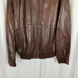 Vintage Tuttle Distinctive Sportswear Leather Cafe Bomber Jacket Mens 46 Italy