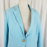 Vintage Tog Shop Jacket Blazer Womens 14P Riding Equestrian 2 Gold Buttons Blue