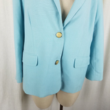 Vintage Tog Shop Jacket Blazer Womens 14P Riding Equestrian 2 Gold Buttons Blue
