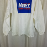 Newt Gingrich for President 2008 Campaign TShirt Mens 2XL Hanes Beefy-T LS