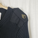 Vintage Woolly Pully Military Knit Uniform Sweater Mens 40 Staff Sergeant Patch