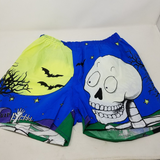 Vintage Lot 2 Halloween Bats Skulls Boxers Shorts Underwear Mens L 36-38 USA