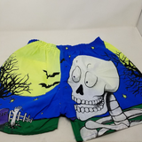 Vintage Lot 2 Halloween Bats Skulls Boxers Shorts Underwear Mens L 36-38 USA