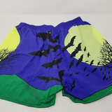 Vintage Lot 2 Halloween Bats Skulls Boxers Shorts Underwear Mens L 36-38 USA