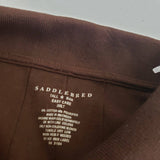 Saddlebred Tall Man Henley 1/4 Button Collared Long Sleeve Polo Shirt Mens 3XLT