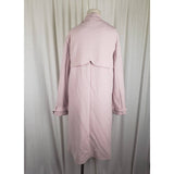 Eliza J Stretch Shawl Collar Draped Ruffled Swing Wrap Coat Womens L Blush Pink