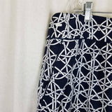 LizGolf Claiborne Cotton Stretch Woven Ribbon Grid Print Skort Skirt Womens 16W