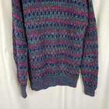 Vintage Finalist Knit Sweater 80s 90s Cosby Ugly Biggie Smalls Mens S Ramie HK