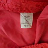 J Crew The Pencil Skirt Short Floral Eyelet Lace Womens 10 Circles Cotton Pink