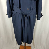 Misty Harbor Cape Top All Weather Cotton Belted Tie Sash Trench Coat Womens 16P