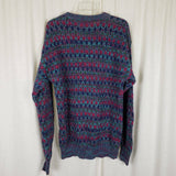 Vintage Finalist Knit Sweater 80s 90s Cosby Ugly Biggie Smalls Mens S Ramie HK