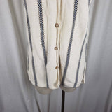 Vintage Cape Isle Knitters Vertical Striped Long Knit Sweater Vest Womens S 2199